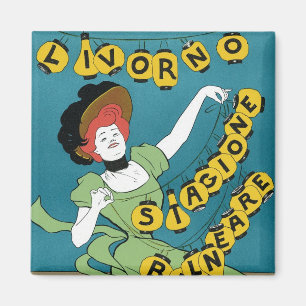 Imán Arte Antiguo Moderno, Señorita de Livorno Bailando