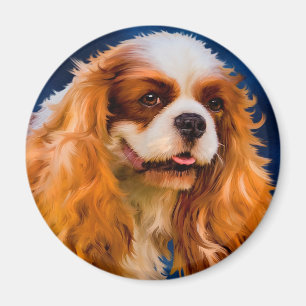 Imán Arte arrogante del perro del perro de aguas de rey