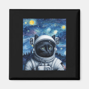 Imán Arte astronauta de gato cósmico estrellado de noch