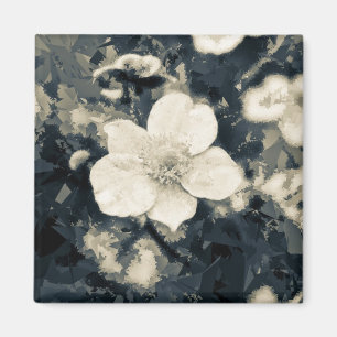 Imán Arte Botánico de Flor de Anémona Malhumorada