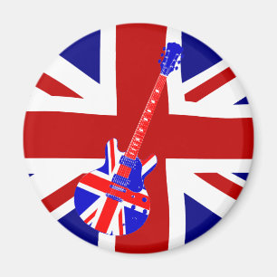 Imán Arte británico 2 de la guitarra de Union Jack