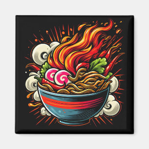 Imán Arte callejero de Ramen japonés picante