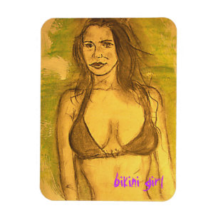 Imán arte chica bikini