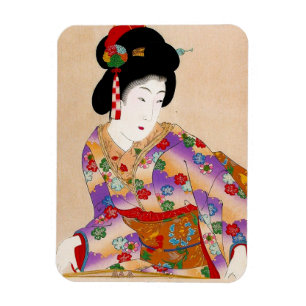 Imán Arte clásico japonés oriental fresco de la seño