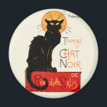 Imán Arte clásico Steinlen Black Cat<br><div class="desc">Un hermoso gato negro vintage del artista francés Theophile Steinlen,  un poster clásico del cabaret de Chat Noir de Victoria en Montmartre en París,  Francia.</div>