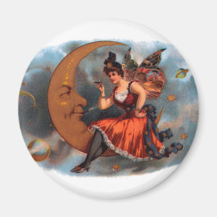 Imán Arte con etiquetas de puros vintage, hada victoria