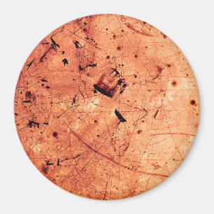 Imán arte contemporáneo burgués y abstracto del naranja