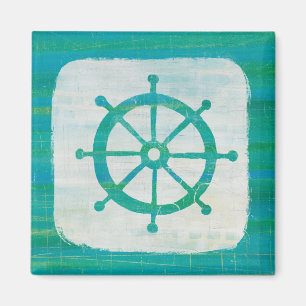 Imán Arte costero   Volante de dirección Aqua