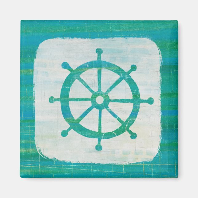 Imán Arte costero | Volante de dirección Aqua (Frente)