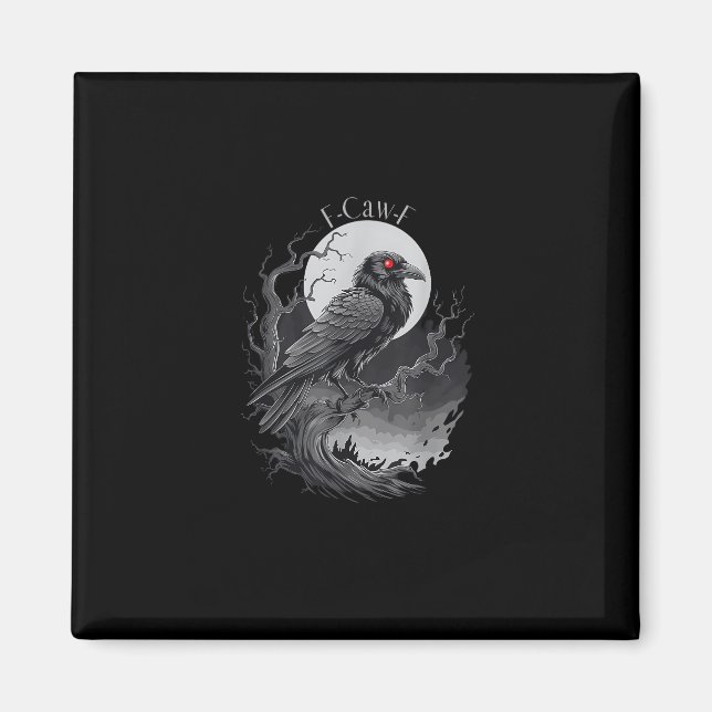 Imán Arte Creativo del Pájaro F-Caw-F (Frente)