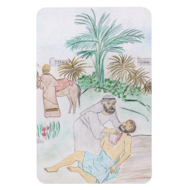 Imán Arte cristiano El buen samaritano (Vertical)