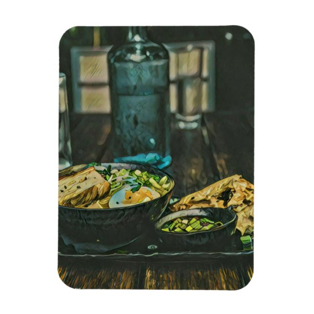 Imán Arte culinario japonés (Vertical)