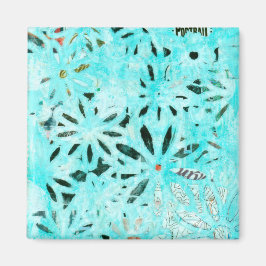 Imán Arte Daisy de medios mixtos