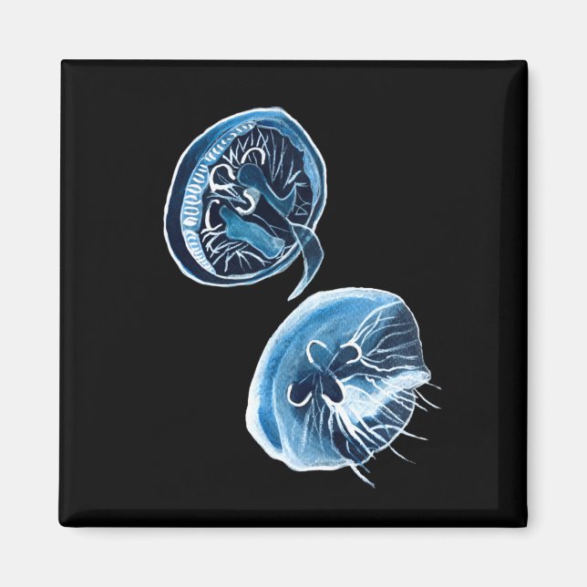 Imán Arte de acuarela de MoonJellyfish (Frente)