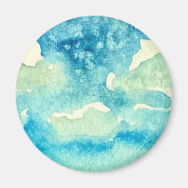Imán Arte de acuarela de nubes