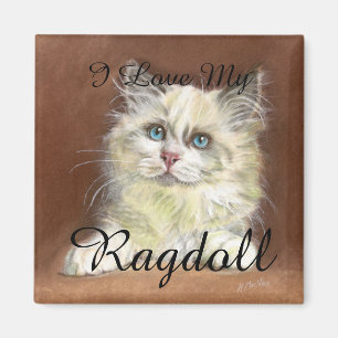 Imán Arte de "Amo a Mi Ragdoll"