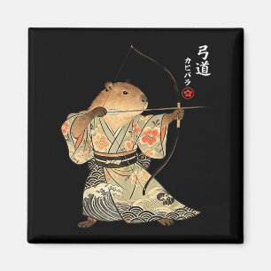Imán Arte de animal japonés Samurái Kyudo Arquería Capi