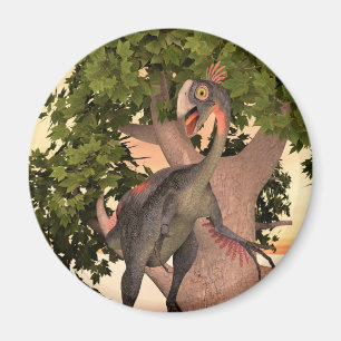 Imán Arte de aventura de dinosaurio Gigantoraptor para