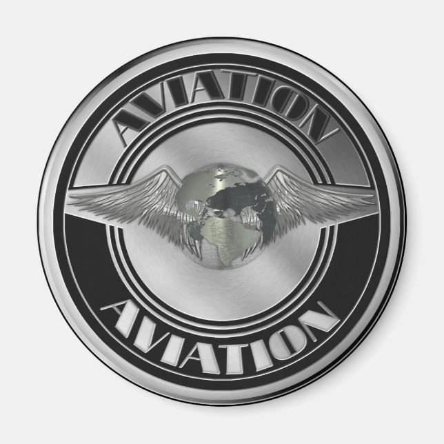 Imán Arte de aviación de época (Frente)