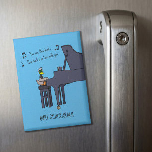 Imán Arte de Burt Quackarach Pato Tocando Piano Diverti