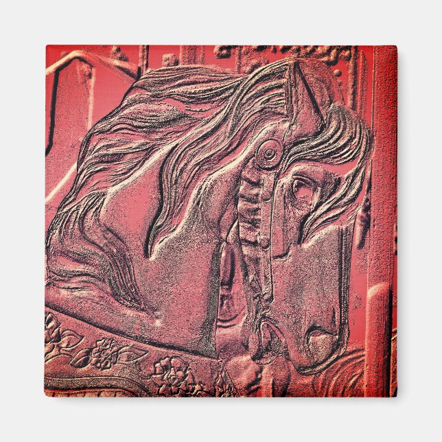 Imán Arte de Caballo de Carrusel  (Frente)