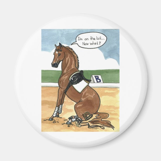 Imán Arte de caballos EN EL POCO ahora qué (Frente)