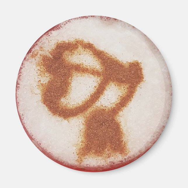 Imán Arte de café con leche de antena (Frente)