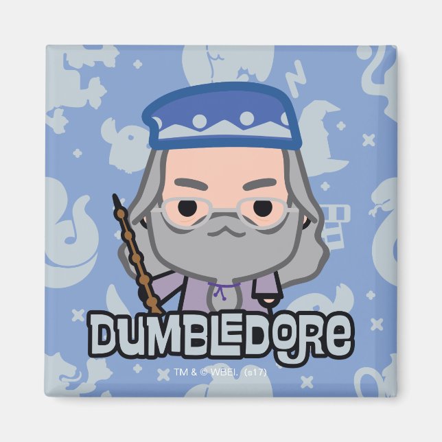Imán Arte de caricatura de Dumbledore (Frente)