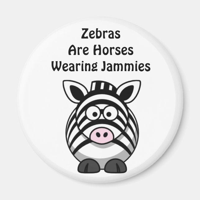 Imán Arte de cebra (Frente)