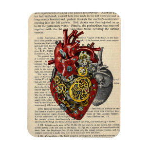 Imán Arte de ciencia ficción Steampunk Human Heart Anat