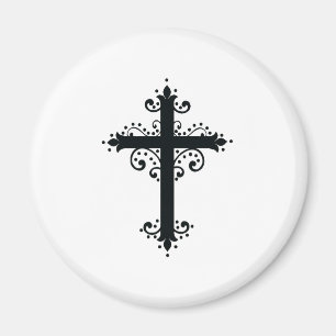 Imán Arte de Cruz Tallada Ornamental Premium