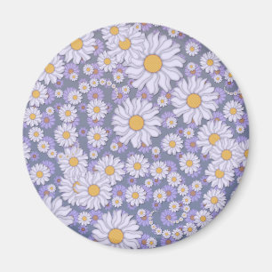 Imán Arte de Daisies Lavanda Pastel