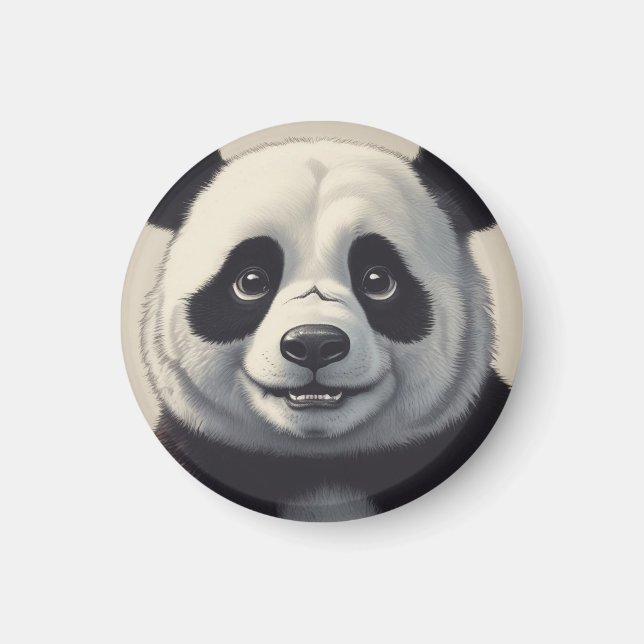 Imán Arte de dibujo Personalizado Panda (Frente)