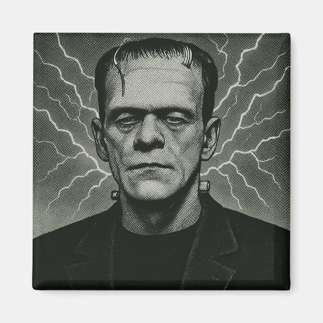 Imán Arte de electricidad Frankenstein (Frente)