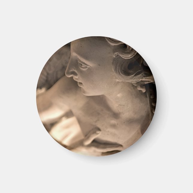 Imán Arte de escultura de ángel de mármol Imprimir (Frente)