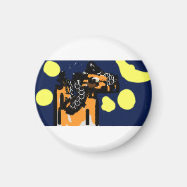 Imán Arte de estrella de lobo