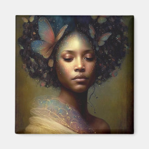 Imán Arte de fantasía de diosa negra