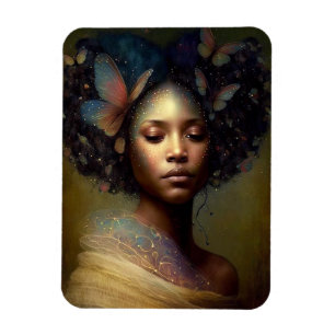 Imán Arte de fantasía de diosa negra