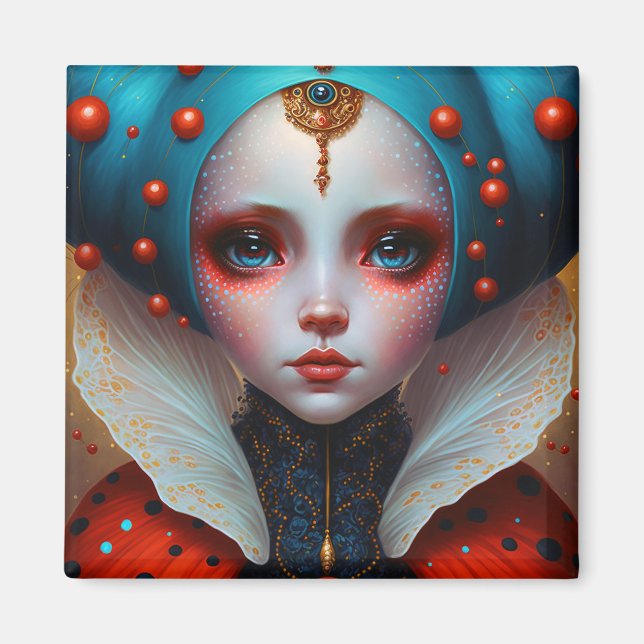 Imán Arte de fantasía de Reina Cuta (Frente)