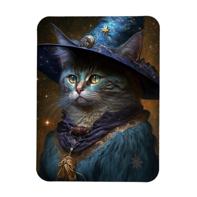 Imán Arte de fantasía para gatos (Vertical)