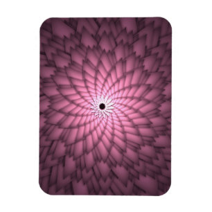 Imán Arte de flor abstracta rosa