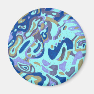 Imán Arte de frigorífico abstracto "Deep is the Ocean"