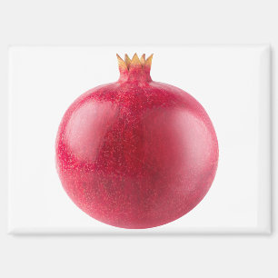 Imán Arte de Fruta de Granada Roja Entera Fresca Comida
