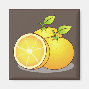 Imán Arte de frutas de Naranjas jugosos