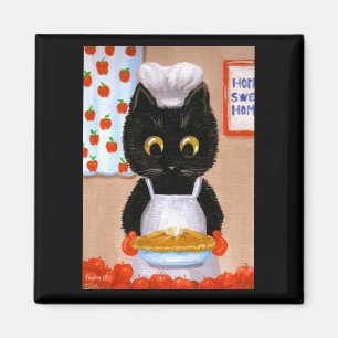 Imán Arte de gato negro Apple Magnet Creationarts Lisa