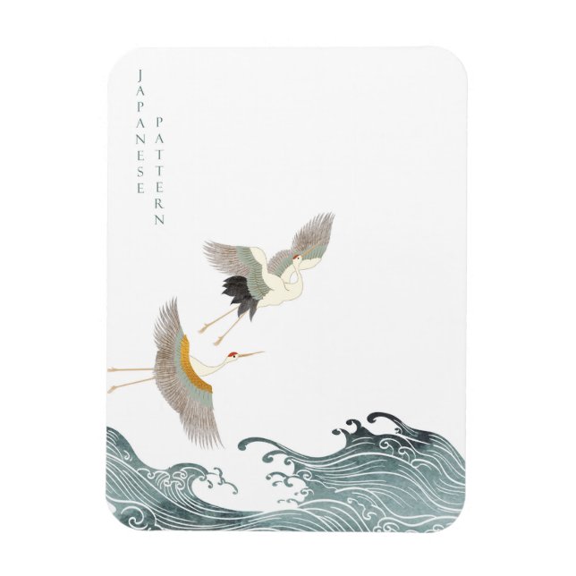 Imán Arte de grullas de Japón (Vertical)