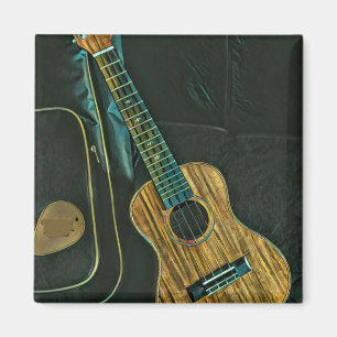 Imán arte de guitarra vintage
