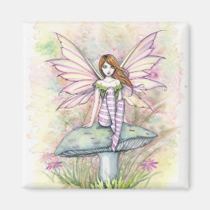 Imán Arte de hadas de la pequeña primavera por Molly Ha