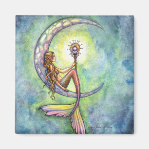 Imán Arte de hadas de sirena de fantasía por Molly Harr