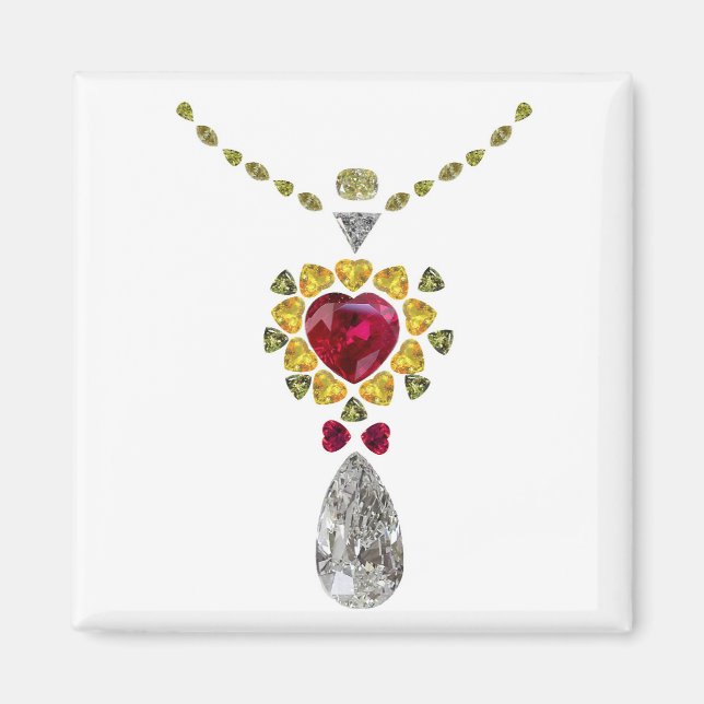 Imán Arte de Heart Gemstone (Frente)